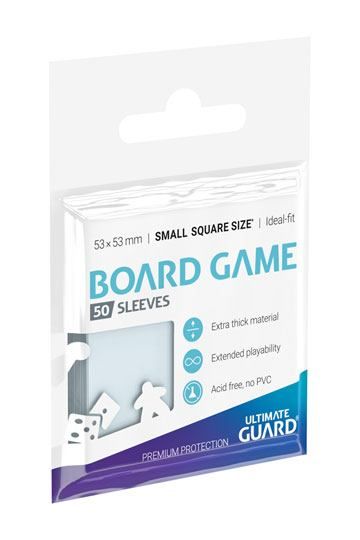 Ultimate Guard Premium Soft Hüllen für Brettspielkarten Quadratisch klein (50 Stück)