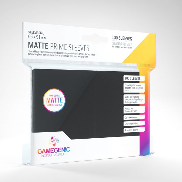 Gamegenic Hüllen Standardgröße Matt Schwarz (100 Stück)