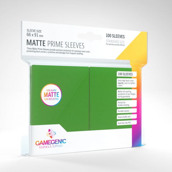 Gamegenic Hüllen Standardgröße Matt Grün (100 Stück)