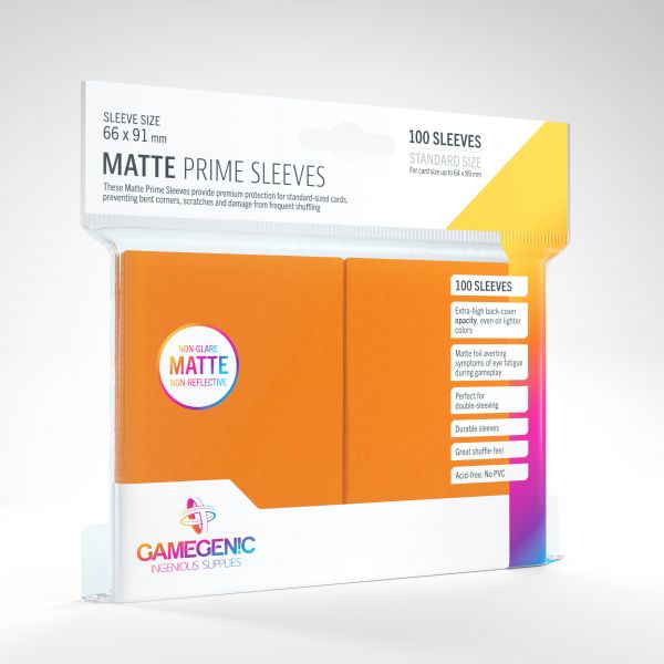 Gamegenic Hüllen Standardgröße Matt Orange (100 Stück)