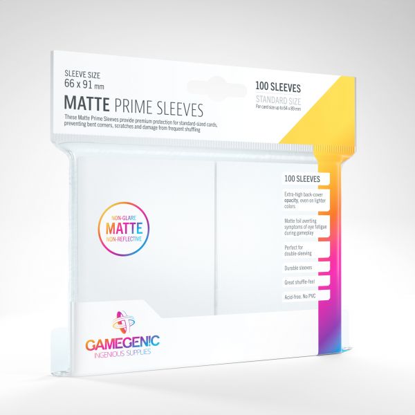 Gamegenic Hüllen Standardgröße Matt Weiß (100 Stück)