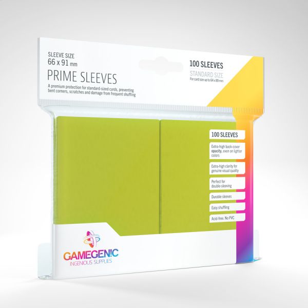 Gamegenic Hüllen Standardgröße Limettengrün (100 Stück)