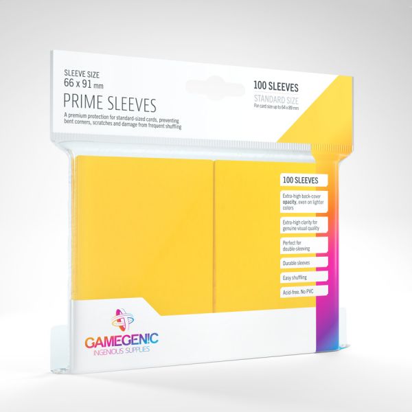 Gamegenic Hüllen Standardgröße Gelb (100 Stück)