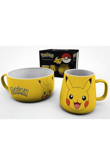 Pokemon Frühstücks-Set Tasse und Schüssel Pikachu