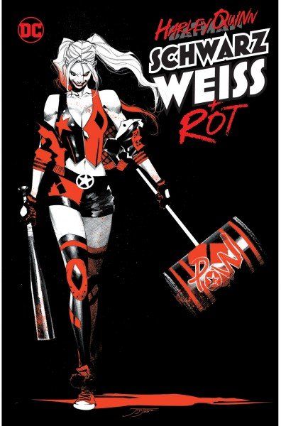 Harley Quinn Schwarz, Weiß und Rot