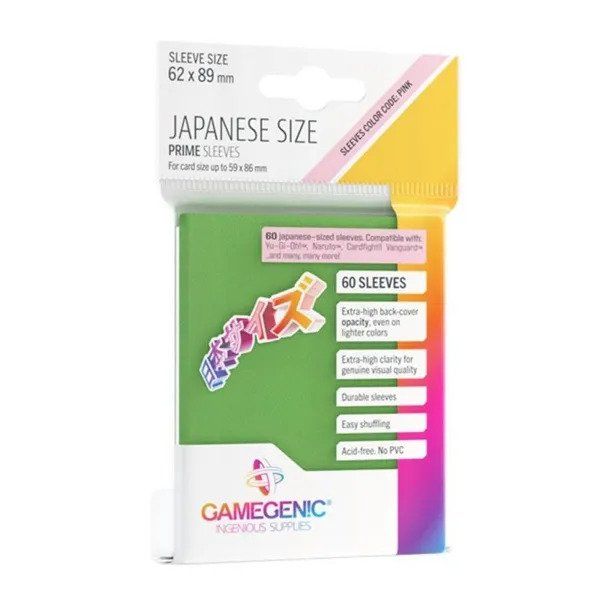 Gamegenic Hüllen Prime japanische Größe Grün (60 Stück)