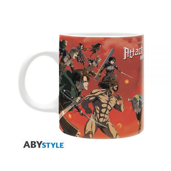 Attack on Titan Tasse 320ml Kampf Szene Staffel 4