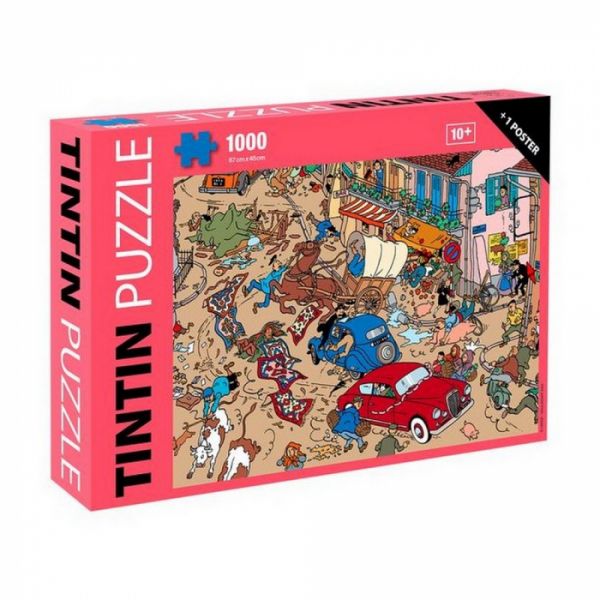 Tim und Struppi Puzzle Unfall auf dem Platz 1000 Teile