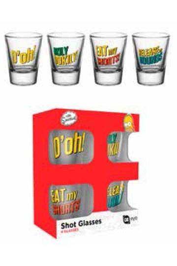 Simpsons Schnapsgläser 4er-Pack Quotes