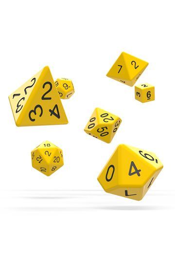 Oakie Doakie Dice Würfel RPG-Set Solid Gelb (7 Stück)
