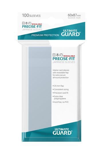 Ultimate Guard Precise-Fit Hüllen japanische Größe wiederverschließbar Transparent (100 Stück)