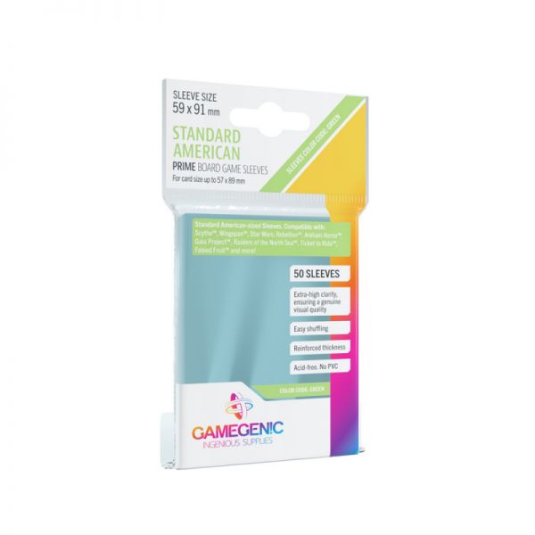 Gamegenic Brettspielhüllen 59x91 mm Transparent (50 Stück)
