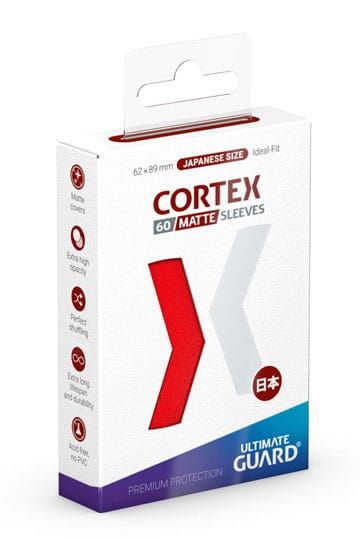 Ultimate Guard Cortex Hüllen japanische Größe Matt Rot (60 Stück)