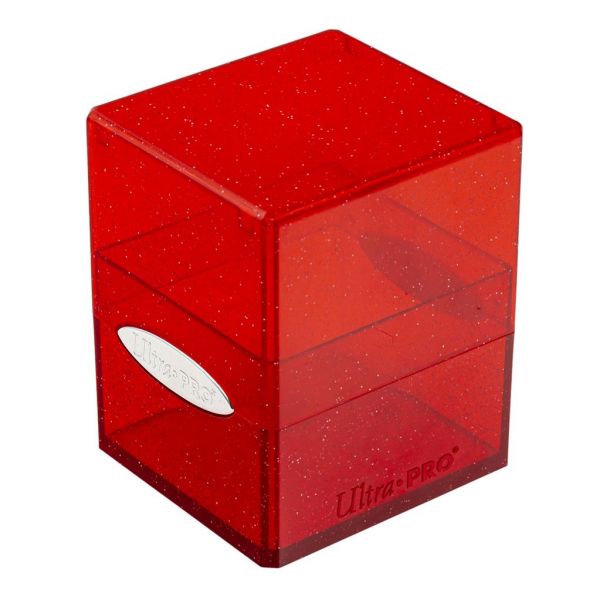 Ultra Pro Deckbox Satin Cube 100+ Glitter Rot