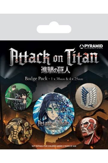Attack on Titan Ansteck-Buttons 5er-Pack Season 4