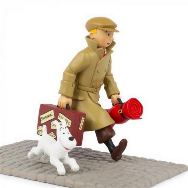 Tim und Struppi Figur Der Reisende Tim mit Koffer