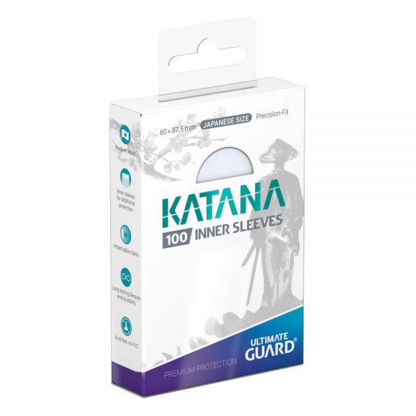 Ultimate Guard Katana Hüllen Inner Sleeves japanische Größe Transparent (100 Stück)