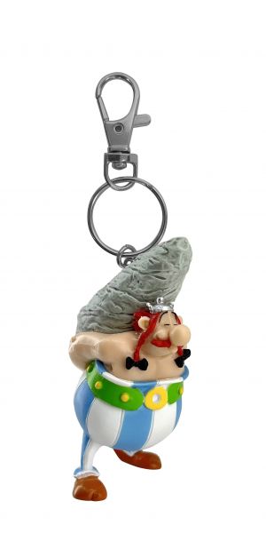 Asterix PVC Schlüsselanhänger Obelix mit Hinkelstein