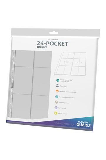 Ultimate Guard 24-Pocket QuadRow Ordnerseiten Side-Loading Transparent (10 Stück)