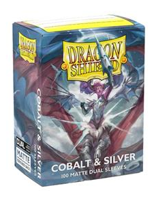 Dragon Shield Dual Matte Hüllen Standardgröße Cobalt & Silver (100 Stück)