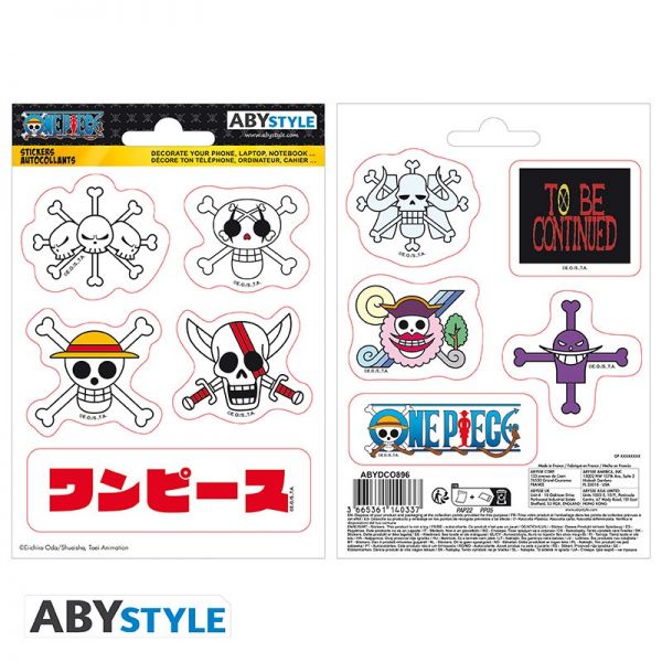 One Piece Stickerset Totenköpfe