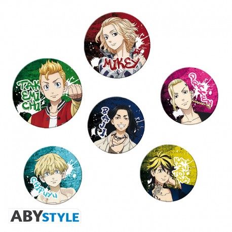 Tokyo Revengers Button 6er Pack Toman Gang