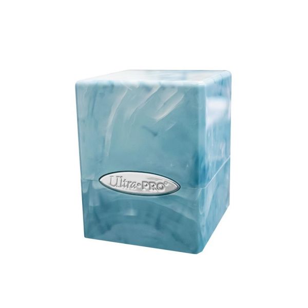 Ultra Pro Deckbox Satin Cube 100+ Marble Hellblau/Weiß