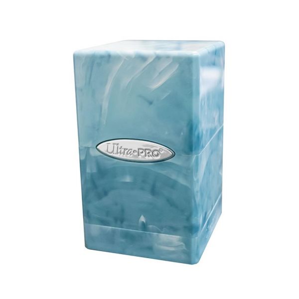 Ultra Pro Deckbox Satin Tower 100+ Marble Hellblau/Weiß
