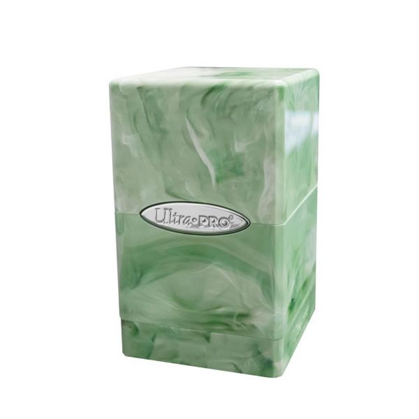 Ultra Pro Deckbox Satin Tower 100+ Marble Limettengrün/Weiß
