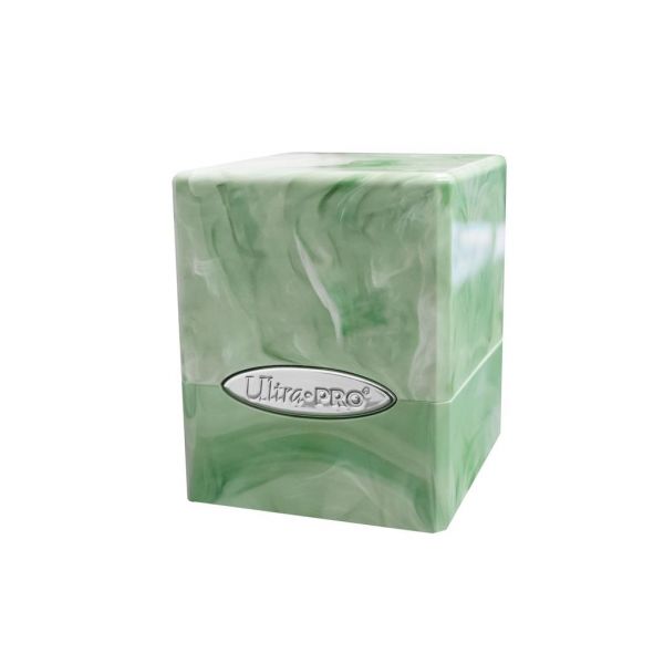 Ultra Pro Deckbox Satin Cube 100+ Marble Limettengrün/Weiß