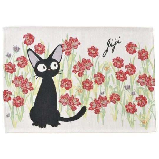 Kiki's kleiner Lieferservice Platzdeckchen Jiji Rote Blumen 34x48cm