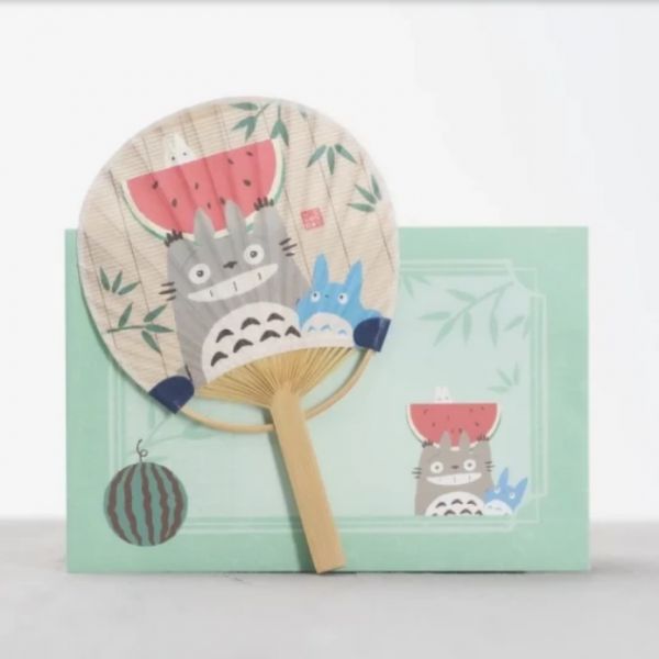 Mein Nachbar Totoro Bambusfächer & Umschlag Totoro mit Wassermelone