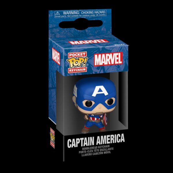 Marvel Funko POP! Vinyl Schlüsselanhänger 4 cm New Classics - Captain America