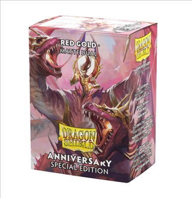 Dragon Shield Dual Matte Art Hüllen Standardgröße Special Edition Rot/Gold (100 Stück)