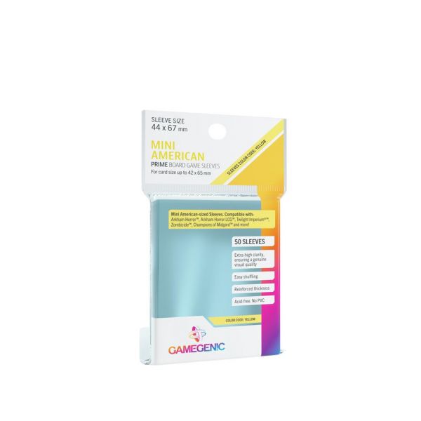 Gamegenic PRIME Mini American-Sized Hüllen 44 x 67 mm Transparent (50 Stück)