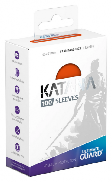 Ultimate Guard Katana Hüllen Standardgröße Orange (100 Stück)