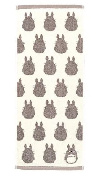 Mein Nachbar Totoro Handtuch Totoro Grau Silhouette 33x80cm