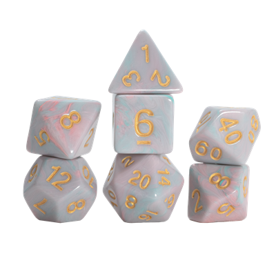 Sirius Dice RPG-Würfel-Set Pink Unicorn (7 Stück)