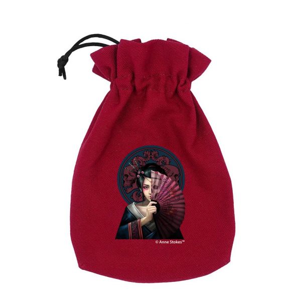 Anne Stokes Würfelbeutel Geisha Skull