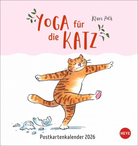 Yoga für die Katz Postkartenkalender 2026