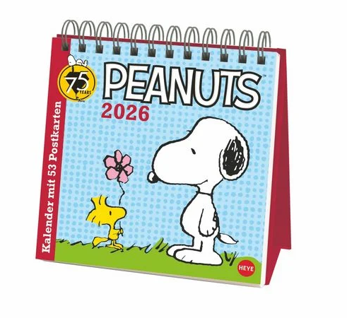Peanuts Premium-Postkartenkalender 2026