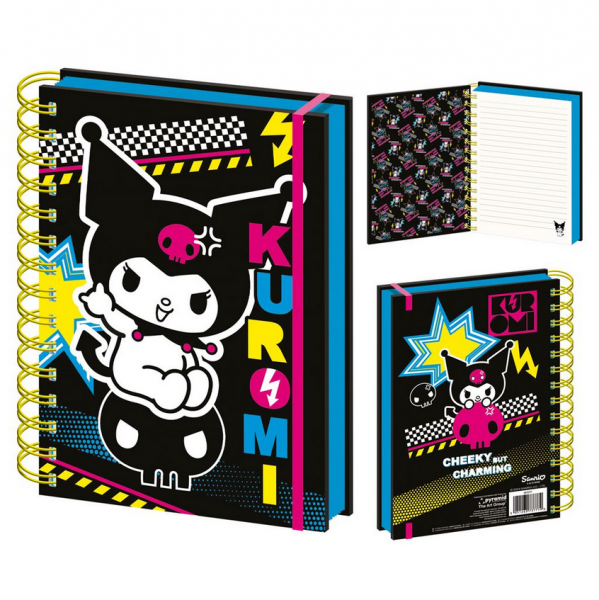 Kuromi (Punk Vibes) A5 Wiro Notizbuch