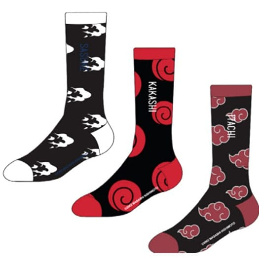 Naruto Socken Sasuke, Kakashi, Itachi 3er-Pack 43-46
