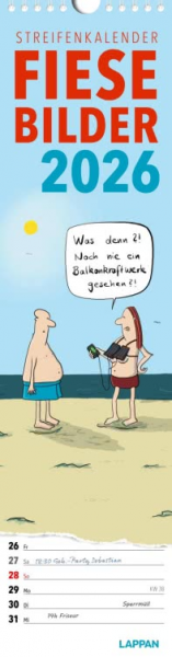 Fiese Bilder Streifenkalender 2026