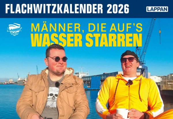 Männer, die aufs Wasser starren Flachwitzkalender 2026