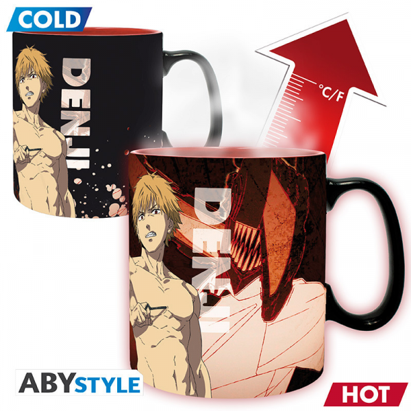 Chainsaw Man Tasse mit Thermoeffekt 460ml Denji & Aki