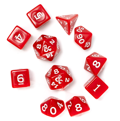 Sirius Dice D&D New Adventurer Set Rot (8 Stück)