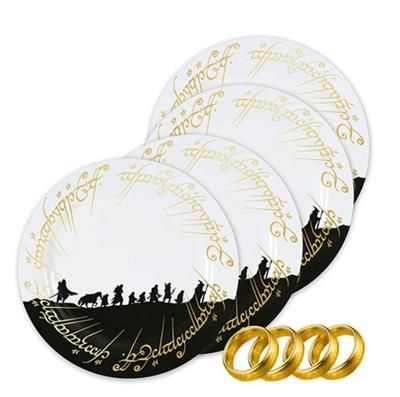 Herr der Ringe Die Gefährten Teller 4-er Set