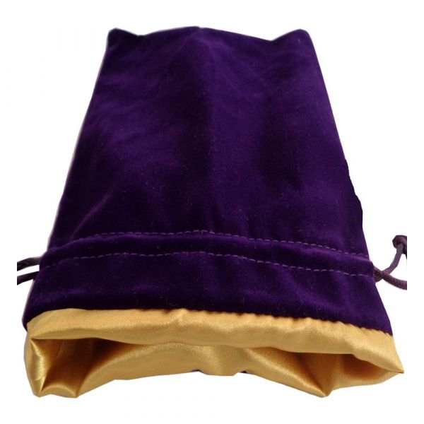 FanRoll Würfelbeutel Velvet Purple with Gold Satin Klein