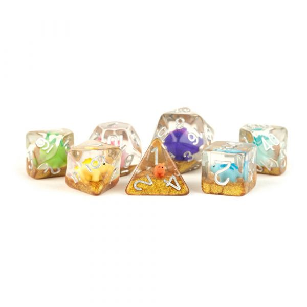 FanRoll Würfel Set Rainbow Dinosaur (7 Stück)